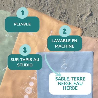 Tapis de yoga de voyage Yogom bénéfices produits Tapis de yoga de voyage Yogom bénéfices produits