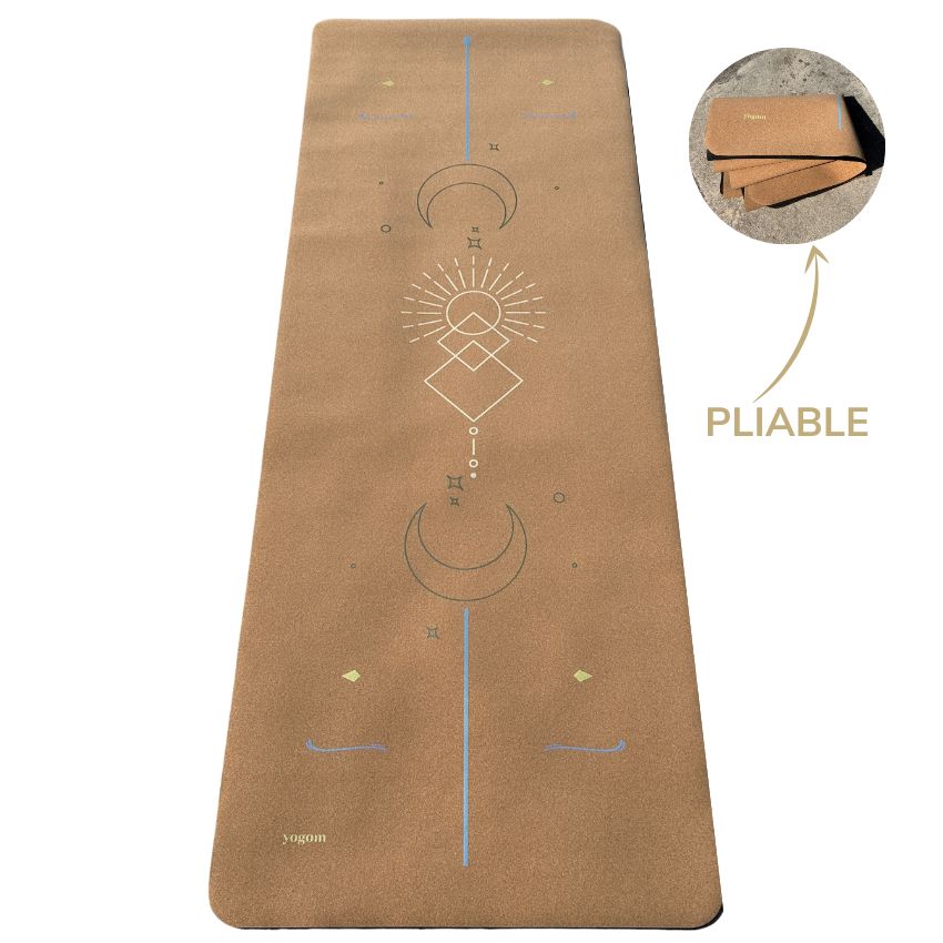tapis de yoga de voyage Yogom en liège solaire