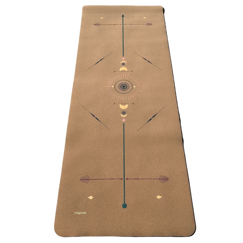 Tapis de yoga en liège Yogom Totem couleur
