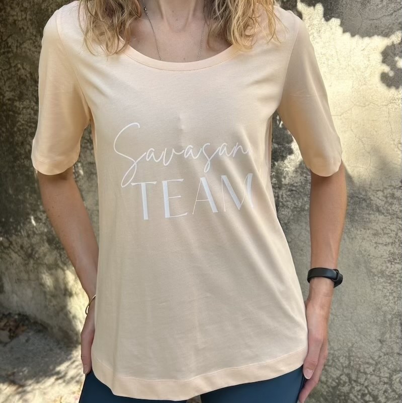 T-shirt Yoga Femme pêche Made In Portugal