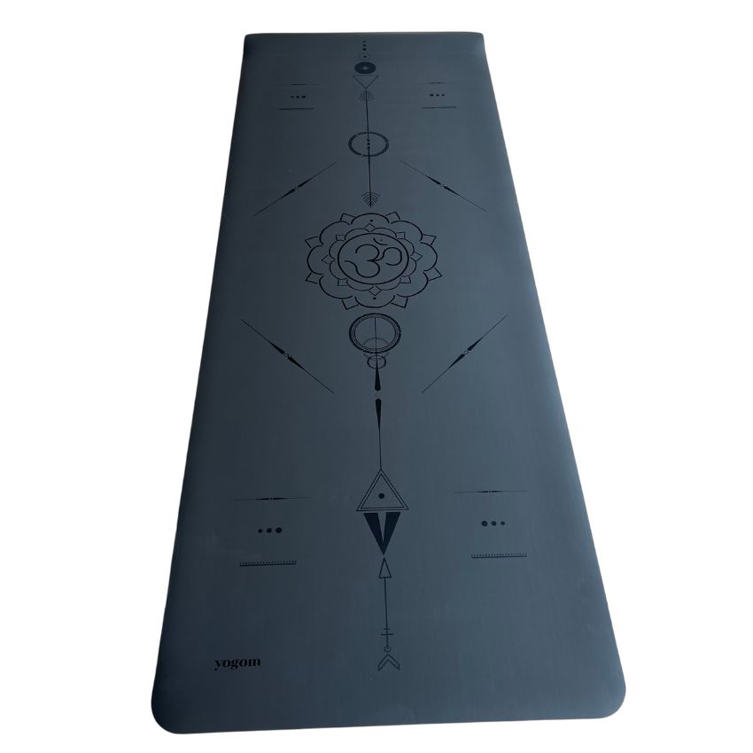 Tapis de yoga Star Om gris Yogom