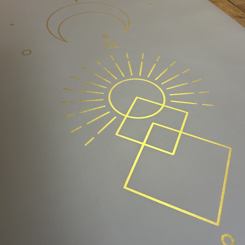 Tapis de yoga antidérapant Star Soleil Taupe Gold – Image 7