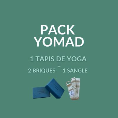 Pack Yomad tapis de yoga épais + 2 briques + 1 sangle Yogom -20%