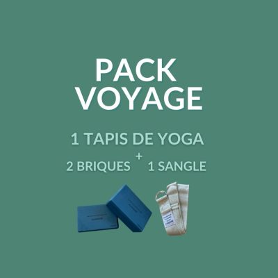 Pack Voyage tapis de yoga pliable + 2 briques + 1 sangle Yogom -20%