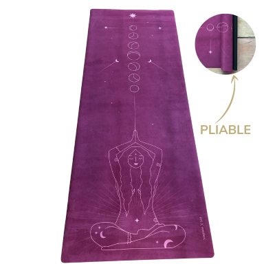 Tapis de yoga Voyage Divine cramberry Yogom