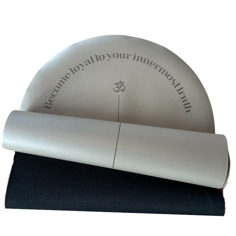 Tapis de yoga Star Mantra Taupe Yogom