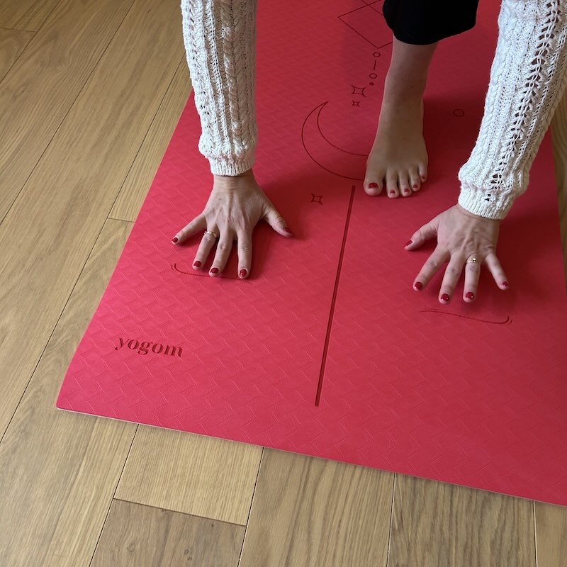 Tapis de yoga Yomad Solaire fraise et Corail Yogom