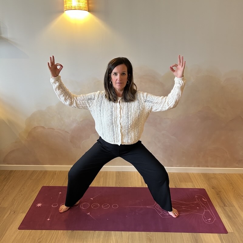 Tapis de yoga Voyage Divine cramberry Yogom