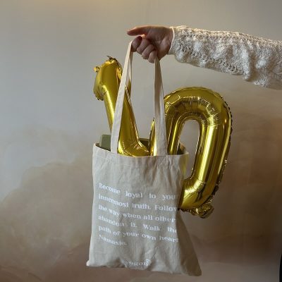 Tote bag 10 ans de yoga Yogom